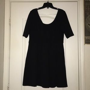 Black scoop neck with v shaped back